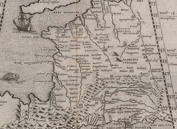 Carte de la France extraite de la Géographie de Claude Ptolémée